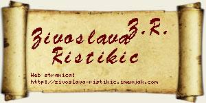 Živoslava Ristikić vizit kartica